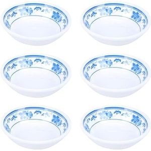 RVS mengkommen, 6 stuks Aziatisch Chinees Japans Melaminesaus Schotel Sojasaus Dipping Bowls Voorgerecht Borden Bijgerechten (Pruimenbloesem) (Kleur: Kleur 5)(Color:Color 6)