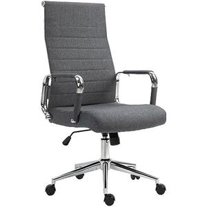 SVITA Elegance Comfort bureaustoel stof donkergrijs bureaustoel draaistoel
