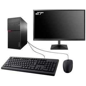 Lenovo PC M700 Tower Display 27 inch Intel G4400 RAM 32 GB SSD 500 GB WiFi W11 (gereviseerd)