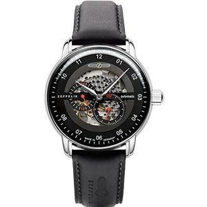 ZEPPELIN New Captain's Line 43 mm automatisch Skeleton 8664-2, riem, klassiek, Klassiek