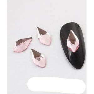 Rose Strass Mix vorm 100 Stks Platte achterkant Kristallen Stenen voor DIY Nails Art Decoration