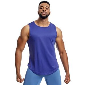 yk8fass Los groot formaat sportvest ru-4780, Blauw, M