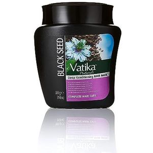 Dabur Vatika Multivitamine Enriched Black Seed Complete Care Haarmasker 500g | Met zwart zaad, soja & henna | Gemengd met essentiële multivitaminen | Voor volledige verzorging en voeding, (Pack van 1)