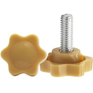 Kunststof kop ster duimschroef, 5 stuks bevestigingsknop vergrendelingsstuk(Yellow,M8x30mm)