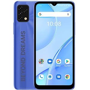 UMIDIGI Power 5S-smartphone zonder contract, goedkope Android-11-telefoon, 4 GB+32 GB (uitbreiding 256 GB), 6,53-inch HD+ volledig scherm, 6150 mAh-batterij, 4G LTE-mobiele telefoons met dubbele simkaart, 3 slots, 16 MP (blauw)