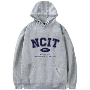Kpop-NCT 127 NCIT Hoodie, Unisex Dikker Warm Sweatshirt Voor Ondersteuning NCT 127 Fans Gift,Grijs,M