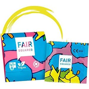 FAIR SQUARED 1 stuk Condooms Ultimate Thin - ultradunne condooms veganistisch, flinterzacht - natuurlijk rubber duurzaam en fair - LGBTQ..