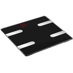 Smart Balance Elektronische Vloerweegschaal Weegschaal For De Badkamer Huishoudelijke Lichaamsvetweegschaal Bluetooth Menselijk BMI Vetpercentage Gemakkelijk Te Gebruiken(Black)