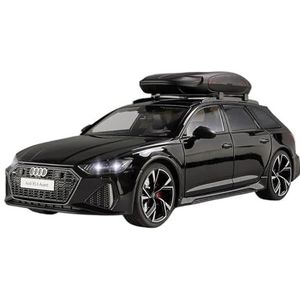 Gegoten voertuigen 1:18 Voor Audi RS6 Avant Zorgvuldig Ontworpen Statische Collectie Automodel Lichtmetalen Voertuigornamenten Replica van afgewerkte modelauto's(Black)