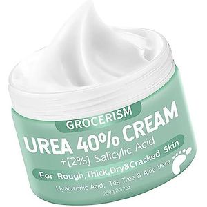Ureum voetcrème 40 procent 250 g met 2% salicylzuur, hyaluronzuur, tea tree en aloë vera voor diep vocht
