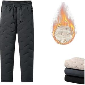 Thermische Broek Heren Winter Katoenen Fleece Broek Heren Warme Leggings Plus Fluwelen Elastische Broek Harembroek Taps Toelopende Joggingbroek Met Zakken, S-7XL(Gray B,7XL)