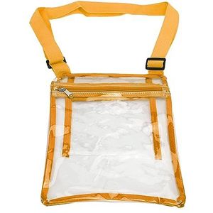 Transparante Tas, Waterdichte PVC Verstelbare Draagbare Doorzichtige Tas voor Muziekfestival voor Strand (Geel)