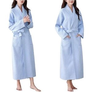Katoenen dames lichtgewicht lente- en zomerjas Dunne badjas Pyjama Loungewear Douchewikkel Nachtkleding Lange nachtjapon for dames Met riem for verstelbare pasvorm Alle seizoenen Spa Hotel Nachtkledin