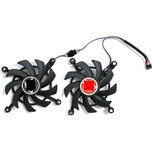 Computerkoelgedeelte, 2 stuks, 4-pins RTX 2060 2060 Super GPU Cooler, compatibel met GTX 1660Ti 1650 1660 Super grafische koelventilator
