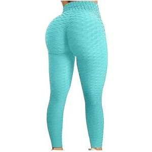 Yogabroek met hoge taille, heuplift en buikverstrakking Fitness hardloopyogabroek for dames, trainingslegging (Color : Mint Green, Size : L)