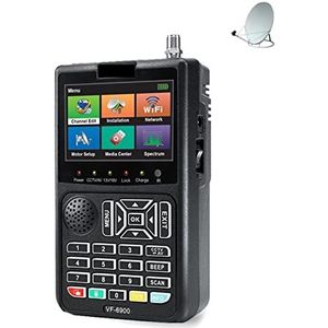 Satellietzoeker, digitale satellietsignaalzoeker, VF-6900 Satellite Finder HD Digitale Meter for Satellietontvanger 1080 P HD, DVBS/S2 Satfinder Handhel Meter CCTV AHD 8MP Sat Finde voor het aanpassen