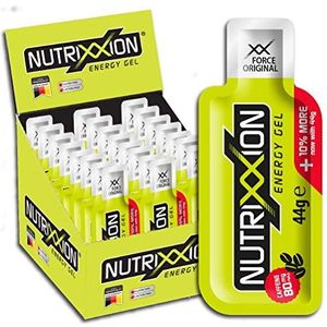 NUTRIXXION® | Energy Gel Sport, BCAA Aminosäuren Shot, High Carb, mit 80 mg extra Koffein | 24 x 44g | XX FORCE