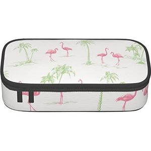 avlyn Roze Flamingo's Etui Grote Capaciteit Potlood Tas Pen Pouch Tas Organizer voor Student School Kantoor en Reizen