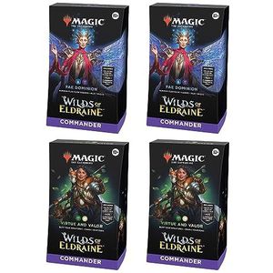 Magic The Gathering Wilds of Eldraine Commander Deck Bundle – Includes Both Decks (FAE Dominion + Virtue and Valor)
