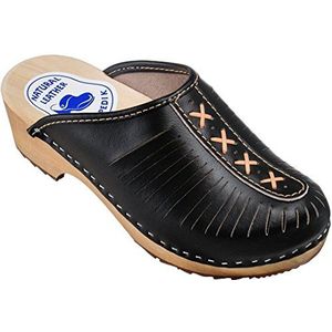 ESTRO Houten Damesschoenen Dames Muil Keuken Houten Klompen voor Vrouwen Houten Rubberen Veiligheidsklompen CDL01 (39, CDL01 Onyx)