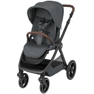 Maxi-Cosi Oxford Plus Babywagen, 2-in-1 set, met babykuip, 0-4 jaar, 0-22 kg, compact inklapbaar, zachte vering, 3 ligstanden, 10 kg grote opbergmand, Twillic Graphite