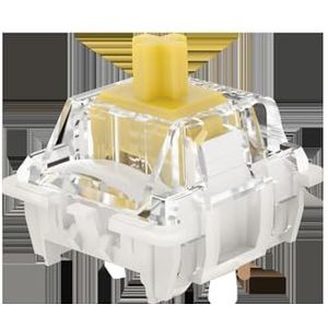 JJCFGRDM G Pro V3 3.0 Pro Switch RGB lineair tactiel wit geel rood zilver bruin voor mechanisch toetsenbord vooraf gesmeerd 3pin (kleur: geel-35 stuks)