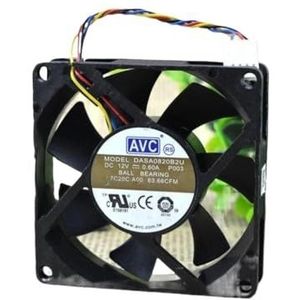 Voor AVC 8020 12V 0.60A DASA0820B2U 8CM 4-draads CPU-behuizingsventilator - Efficiënte koeling voor CPU's en computersystemen