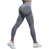 Gym Revolution - Sportlegging dames - Sportkleding dames - Sportbroek dames - Push up - Shape legging - Hardloopbroek dames - yoga legging dames (as3, waist, l, regular, regular, Grijs)