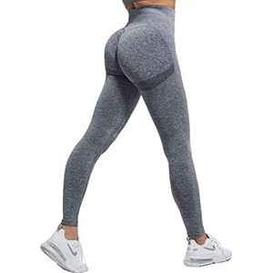 Gym Revolution - Sportlegging dames - Sportkleding dames - Sportbroek dames - Push up - Shape legging - Hardloopbroek dames - yoga legging dames (as3, waist, m, regular, regular, Grijs)