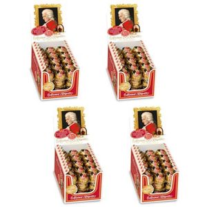 Reber Echte Reber Mozart-ballen, bonbons van zachtbitter-chocolade, marsepein, nougat, geweldig cadeau, 4 x 45 doosjes