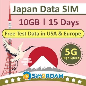 Japan SIM-kaart 15 dagen | ALLEEN gegevens | 10 GB snelle 4G LTE-gegevens | Japan Travel Sim-kaart | GEEN registratie, ID-authenticatie nodig! | GEEN telefoonnummer |短期帰国・短期来日最適・安心日本語サポート