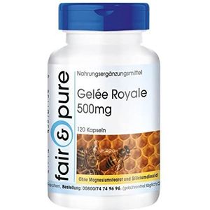 Fair & Pure® - Royal Jelly 500 mg - 120 capsules - Gestandaardiseerd op 4% 10-HDA - Zacht gevriesdroogd - Eerlijk & Puur