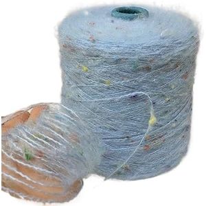 500g Color Dot Mohair Wool Thread for Hand Knitted Scarf Sweater Hat (Size : Light blue colored dots)