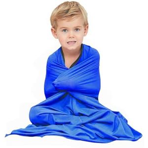 TRQQWEQQ Body Sock Sensory Kids 6-9 Sensory Sock Relaxing Sensory Sock Body Sock Geschikt voor ADHD en autisme Stress (donkerblauw, S/Small)