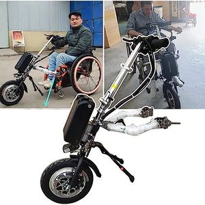 500w Rolstoeltrekker, Ombouwset Voor Elektrische Rolstoel (Bereik: 55 Km), 3 Snelheden/Met Voorlicht + Schokdempersysteem + Trompet,A