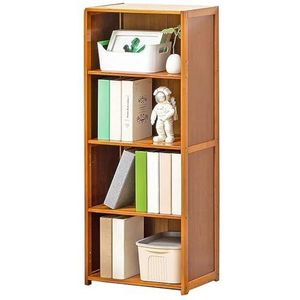 Boekenkast Boekenplank Bamboe Boekenplank Grote Open Opbergboekenplank Moderne Boekenkast Voor Thuiskantoor Decor Displayrek Opslagplank Opbergkast (Color : A, Size : 40 * 30 * 101cm)