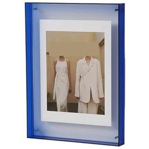 Transparant Acryl Fotolijst DIY Poster Schilderij Hal Slaapkamer Wanddecoratie Ins Stijl Tafel Eenvoudig Delen Momenten(Blue,21x30cm)