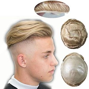 Super Natuurlijke Mens Haar Stuk 100% Menselijk Haar Ondetecteerbare Mens Toupet Haarsystemen Ultra Dunne Huid V Lus Haar #22R