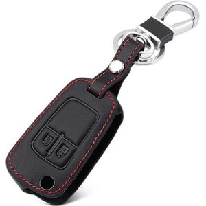 Sleutelbehuizing houder 2 Knoppen Lederen Autosleutel Beschermhoes Voor Opel Voor Astra J Voor Corsa D Voor Zafira C Voor Mokka Voor Insignia Voor Cascada Voor Karl Voor Adam Sleutelbehuizing