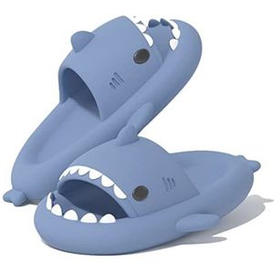 VIYEAR Cloud Shark Slides Slippers, Shark Slippers, Zomer Slippers, Sneldrogende Zomer Shower Sandalen, Antislip en zacht, Schattige Cartoon Shark Shower Slippers, blauw, 44/45 EU