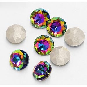 Kristallen losse steentjes voor kleding 20 kleuren gemengde edelsteen bloem K9 glas Strass kristal kralen lijm op Nail Arts-vulkaan,8mm 20st