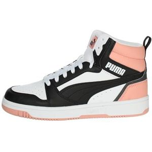 PUMA Schoenen Rebound V6 Mid JR Code 393831-07, wit, zwart, roze, 36 EU