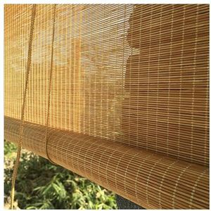 Natuurlijk bamboe oprolgordijn, retro zonwering oprolgordijn verduisteringsgordijnen, schaduwgordijn, tuinpaviljoen buiten verduisteringsrolgordijn, for binnen decoratief (Size : W115xH150cm/W45.27xH