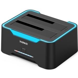 Inateck RGB SATA naar USB 3.0 harde schijf dockingstation met offline kloonfunctie, voor 2,5 en 3,5 inch SATA HDD en SSD, ondersteunt UASP, SA02004