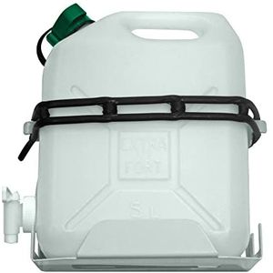 Tanko 5L handwasjerrycan set met houder voor voertuig, vrachtwagen, camping, benzine of diesel, grijs, kunststof.