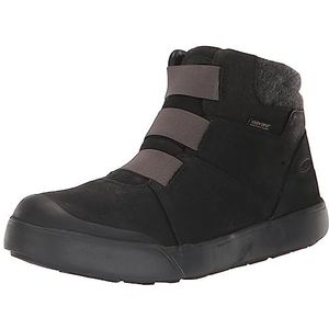 KEEN Women's Elle Winter Mid Height Insulated Waterproof Pull On Ankle Boots, Black/Magnet, 9.5