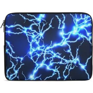 Blauwe Lightning Laptop Sleeve Case Casual Computer Beschermhoes Slanke Tablet Draagtas Aktetas 17 inch