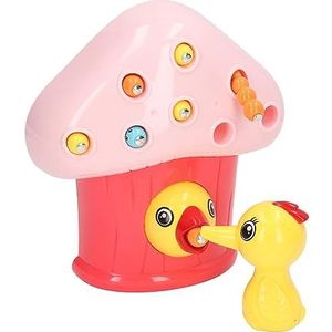 Bird Feeding Game, Safe Bright Color Magnetic Worm Game Educatief voor Binnen voor Jongens en Meisjes (PINK)
