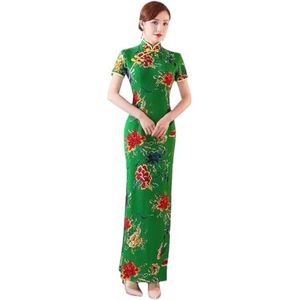 Lange Cheongsam Vintage Chinese Stijl Party Avondjurk Oosterse Womens Jurk Plus Size EN8 XXL