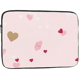 roze rood hart patroon Laptop Mouw Lichtgewicht Laptop Case Laptop Cover Shockproof Beschermende Notebook Case 12 inch